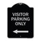Signmission Reserved Parking Visitor Parking W/ Left Arrow Heavy-Gauge Aluminum Sign, 24" x 18", BS-1824-23021 A-DES-BS-1824-23021 - alternate 1